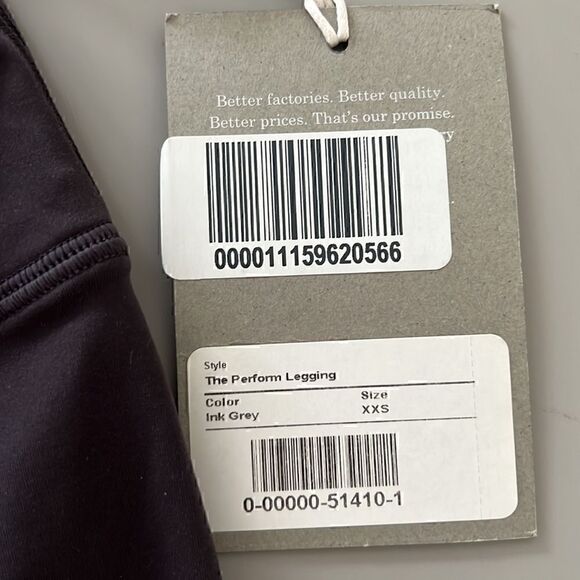 NWT Everlane The Perform Legging Cropped in Ink Grey Size XXS - Picture 3 of 5